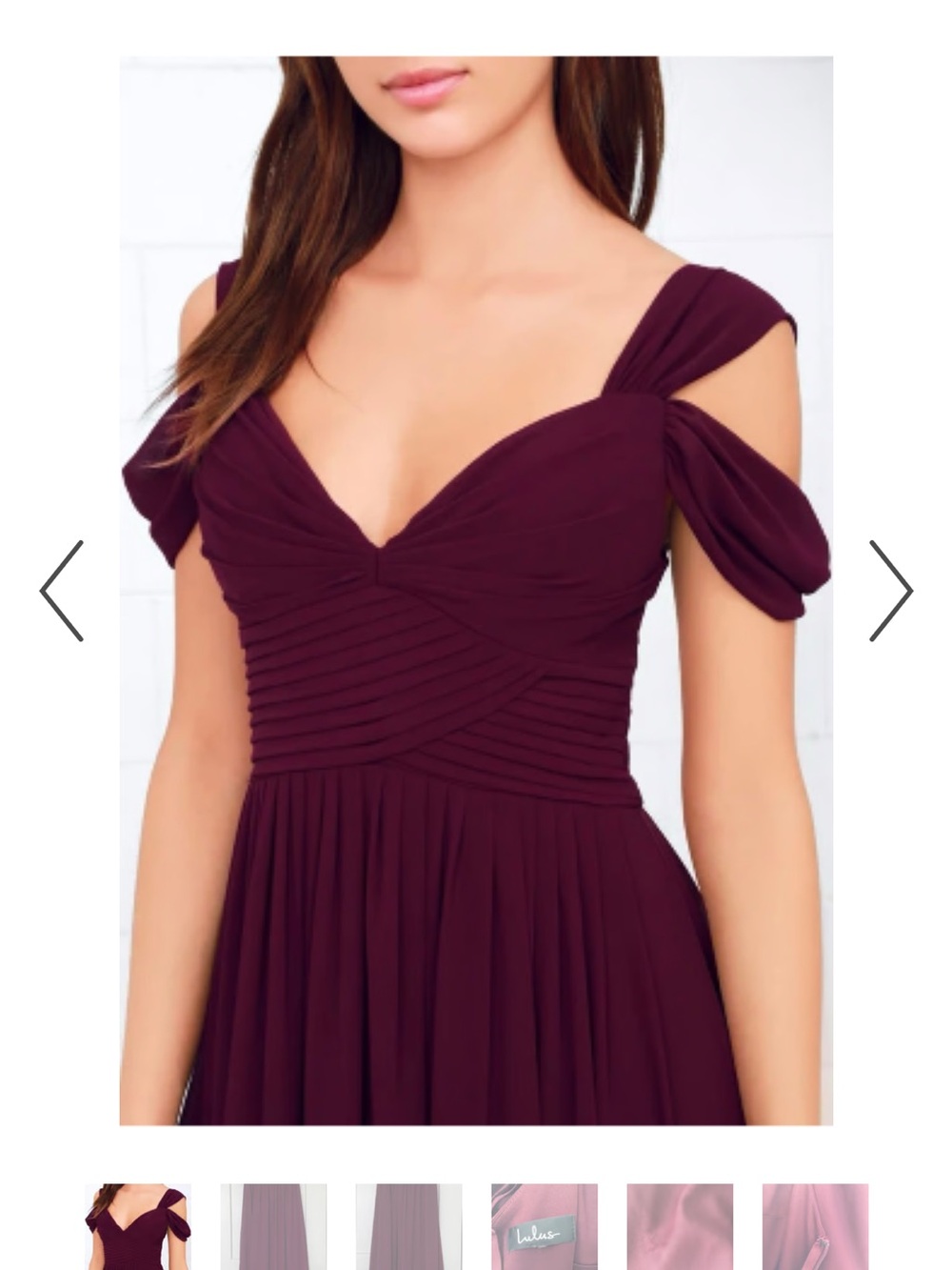 Lulu's Burgundy Maxi Dress with Twisted Bust